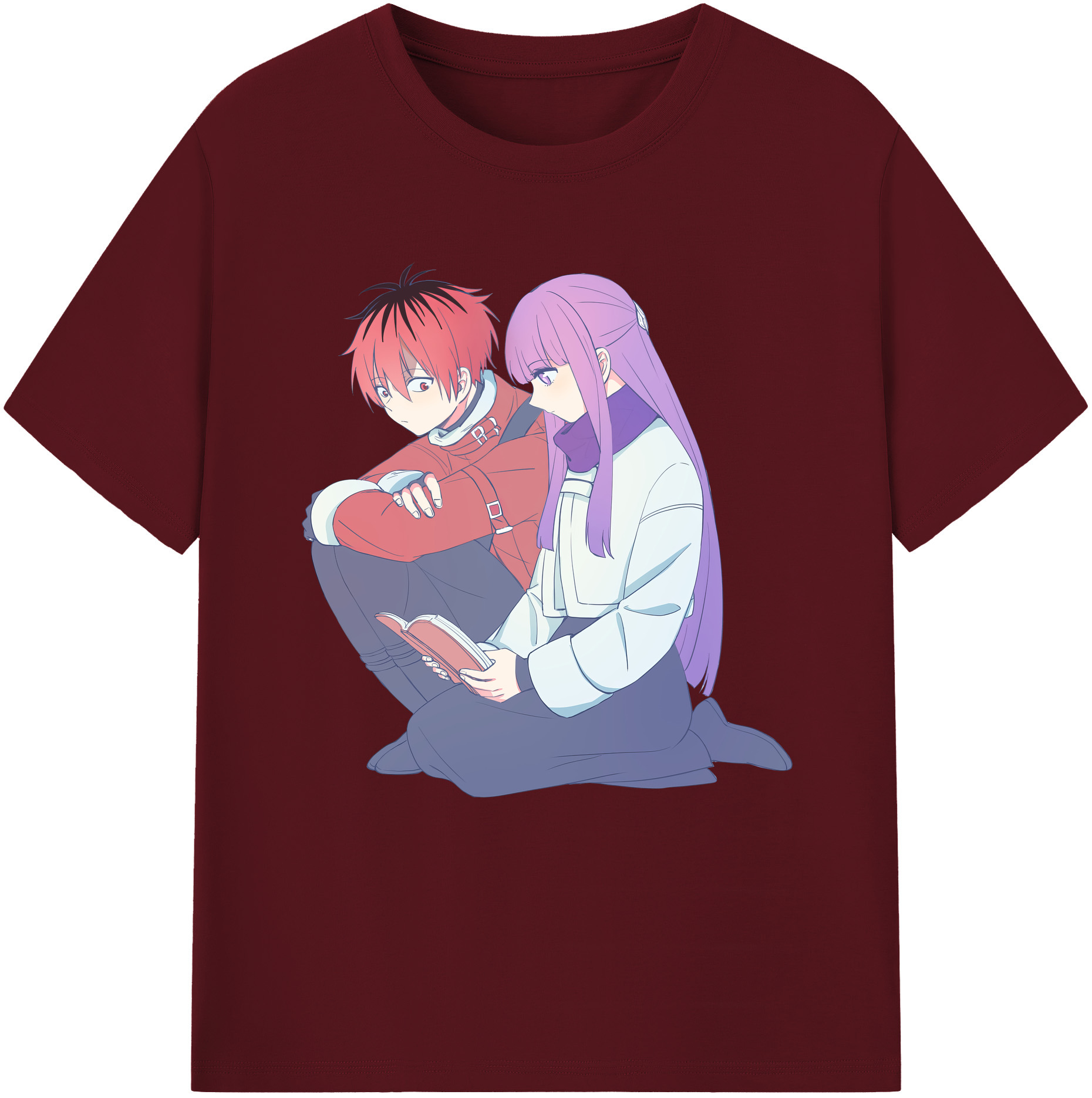 （画像用） 葬送のフリーレン Frieren 綿100％半袖Tシャツ（フロントプリント）